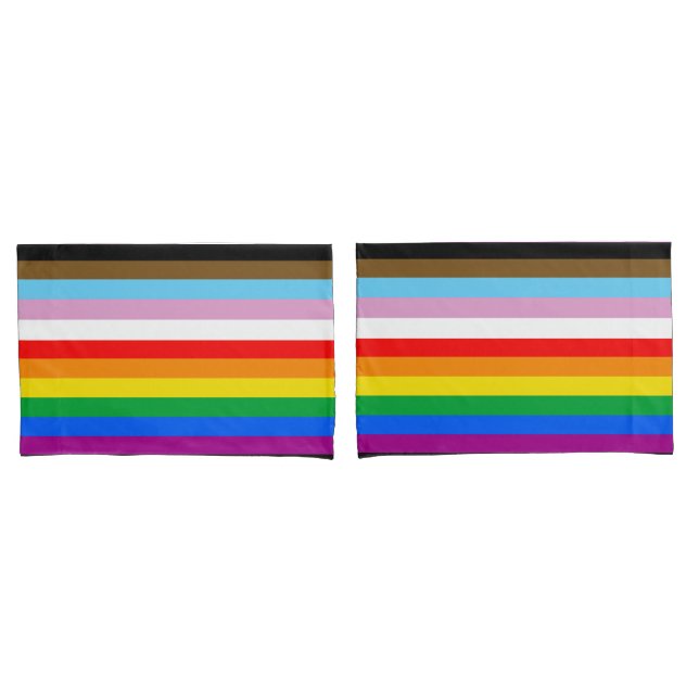 LGBTQ+ INCLUSIVE PRIDE FLAG PILLOW CASE (Front-Set)