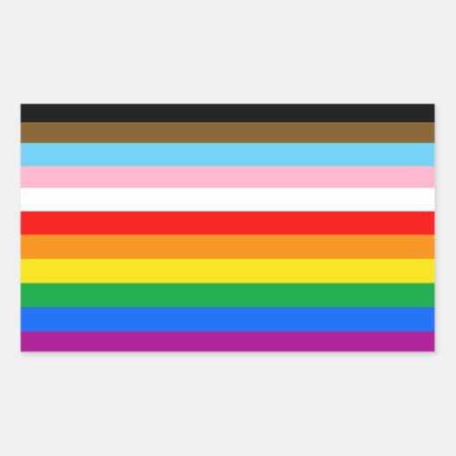 LGBTQ Inclusive Pride Flag Rectangular Sticker