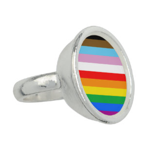 LGBTQ+ INCLUSIVE PRIDE FLAG RING