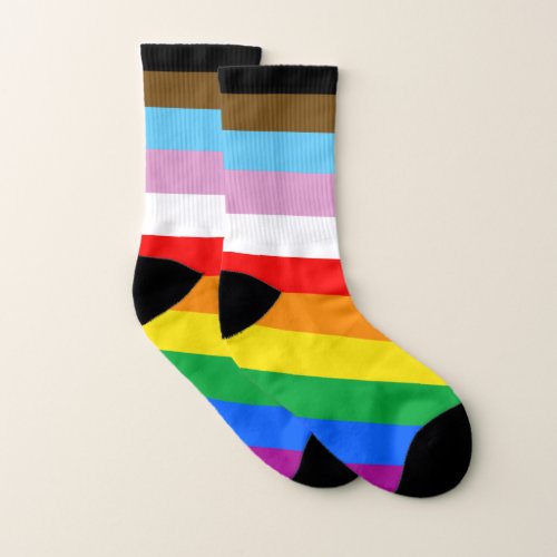 LGBTQ INCLUSIVE PRIDE FLAG SOCKS