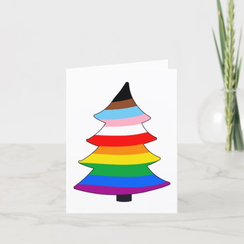 LGBTQ INCLUSIVE PRIDE Holigay Tree Holiday Card