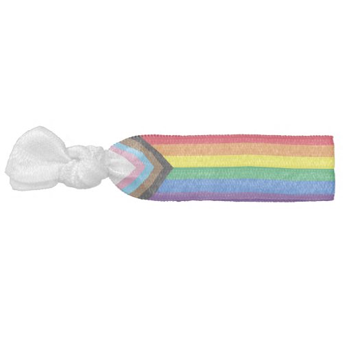 Lgbtq Inclusive rainbow diversity gay pride flag Elastic Hair Tie