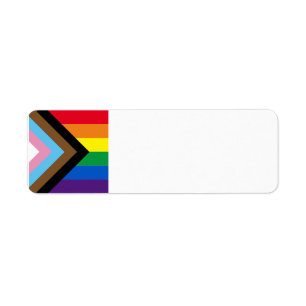 Lgbtq inclusive rainbow gay pride flag blank label