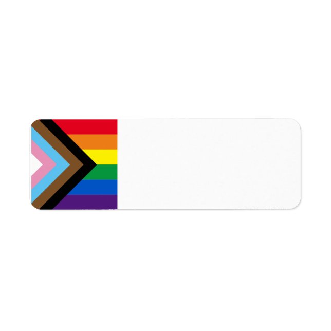 Lgbtq inclusive rainbow gay pride flag blank label (Front)