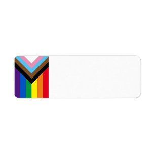 Lgbtq inclusive rainbow gay pride flag blank white label