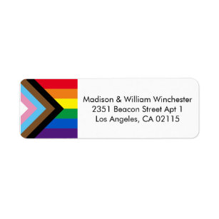 Lgbtq inclusive rainbow gay pride flag custom  label