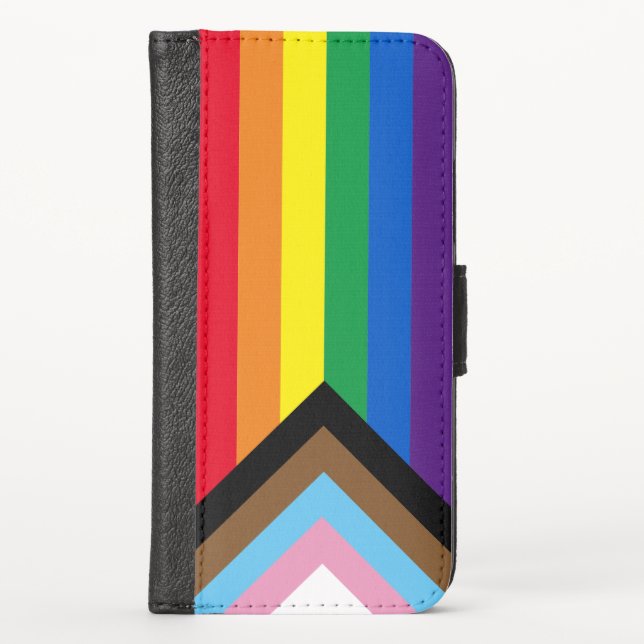 Lgbtq Inclusive rainbow gay pride flag iPhone Wallet Case (Front)