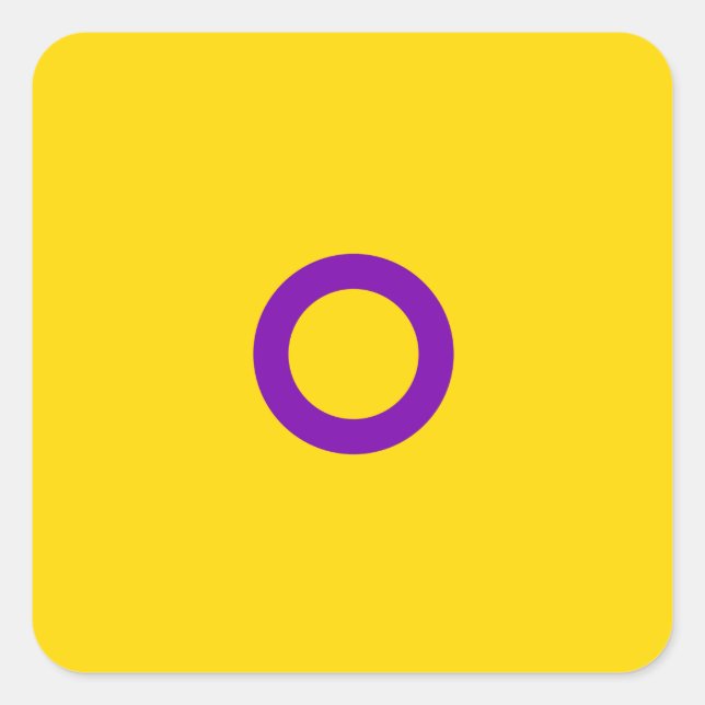 LGBTQ Intersex Pride Flag Square Sticker (Front)