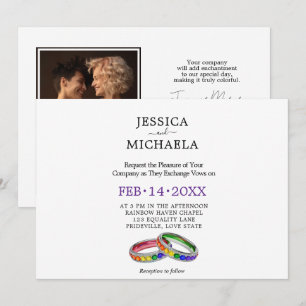 🌈  LGBTQ Intertwined in Pride – Personalized  Invitation
