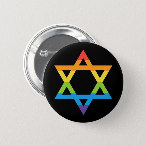 LGBTQ Jewish Israel Star Of David Pride Month Button