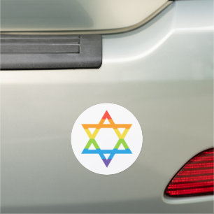 LGBTQ Jewish Israel Star Of David Pride Month Car Magnet