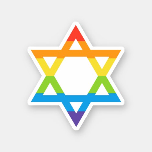 LGBTQ Jewish Israel Star Of David Pride Month Sticker