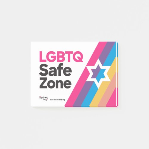 LGBTQ Jewish Safe Zone Post_it Notes