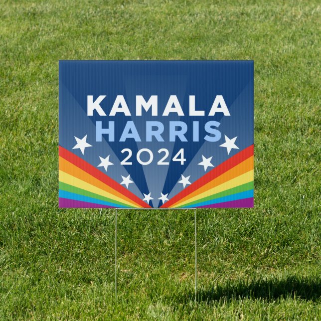 LGBTQ Kamala Harris 2024 Yard Sign (Insitu)
