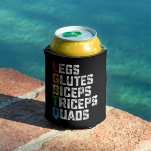 LGBTQ Legs Glutes Biceps Triceps Quads Funny Gym Can Cooler