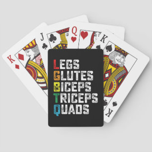 LGBTQ Legs Glutes Biceps Triceps Quads Funny Gym Poker Cards