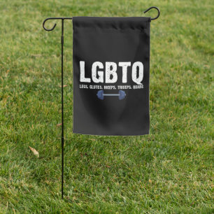 LGBTQ Legs Glutes Biceps Triceps Quads Gym Lover Garden Flag