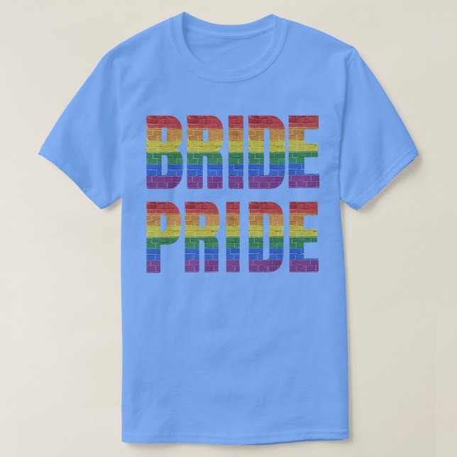LGBTQ Lesbian Couples Bride Pride Wedding Marriage T-Shirt (Design Front)
