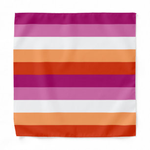 LGBTQ+ Lesbian Flag Stripes Pride -  Bandana