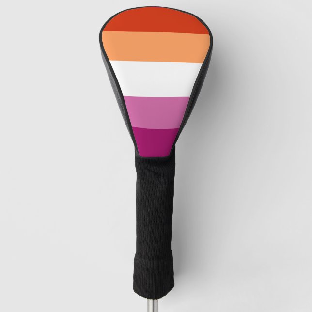 LGBTQ+ Lesbian Flag Stripes Pride -  Golf Head Cover (Front)