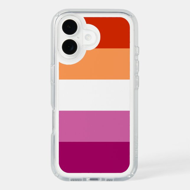 LGBTQ+ Lesbian Flag Stripes Pride -  Speck iPhone Case (Front)