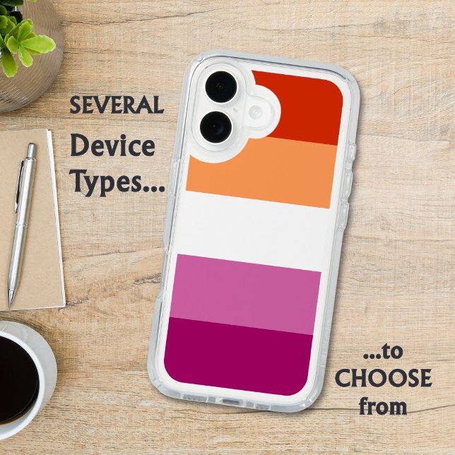 LGBTQ+ Lesbian Flag Stripes Pride -  Speck iPhone Case (Creator Uploaded)