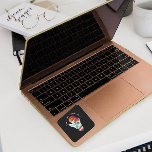 LGBTQ Lesbian Flag Sunflowers in a Light Bulb Square Sticker