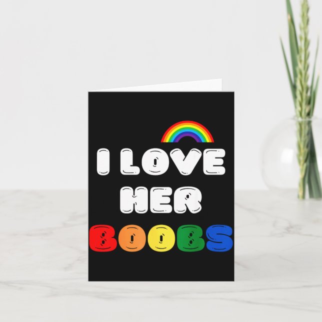 Lgbtq+ Lesbian Matching Couples Compliment I Love  Card (Front)