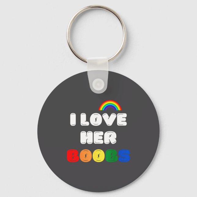 Lgbtq+ Lesbian Matching Couples Compliment I Love  Keychain (Front)