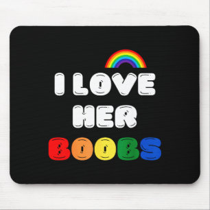 Lgbtq+ Lesbian Matching Couples Compliment I Love Mouse Pad