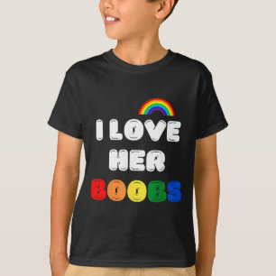 Lgbtq+ Lesbian Matching Couples Compliment I Love T-Shirt