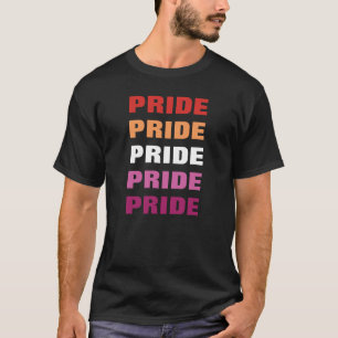 LGBTQ Lesbian Pride Customizable Repeated Text T-Shirt