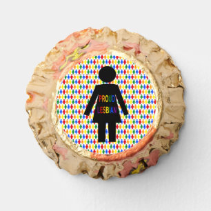 LGBTQ Lesbian Silhouette and Rainbow Ladies Hershe Reese's Peanut Butter Cups