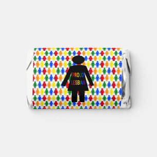 LGBTQ Lesbian Silhouette and Rainbow Ladies Hershey's Miniatures