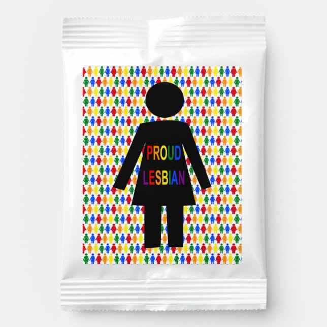 LGBTQ Lesbian Silhouette and Rainbow Ladies Margarita Drink Mix (Front)