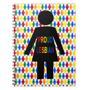 LGBTQ Lesbian Silhouette and Rainbow Ladies Notebook