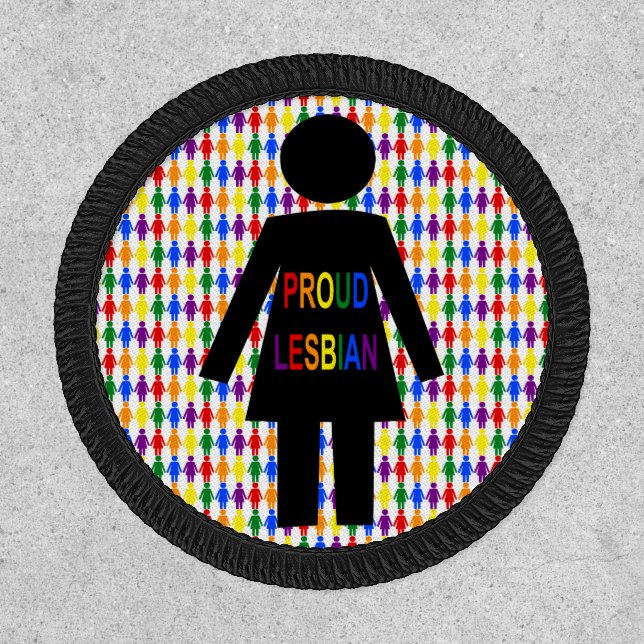 LGBTQ Lesbian Silhouette and Rainbow Ladies Patch (Front)