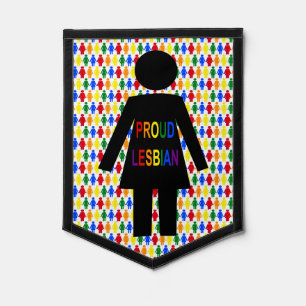 LGBTQ Lesbian Silhouette and Rainbow Ladies Pennant