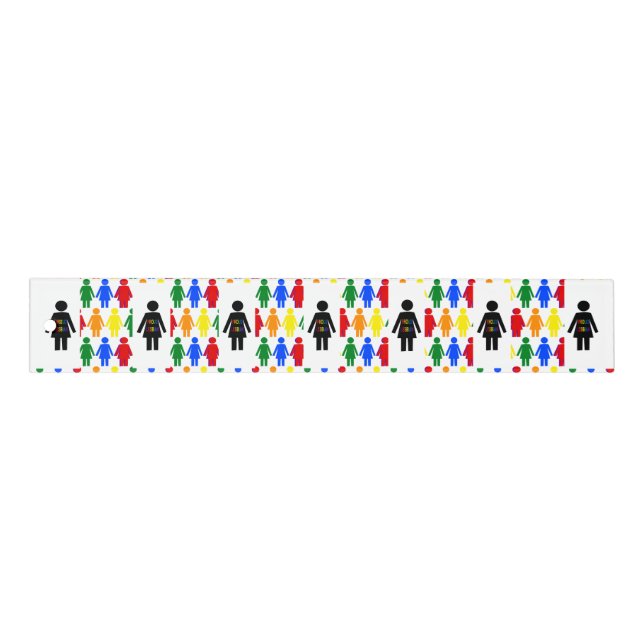LGBTQ Lesbian Silhouette and Rainbow Ladies Ruler (Front)