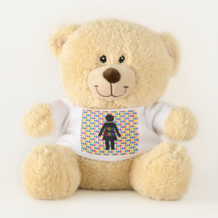 LGBTQ Lesbian Silhouette and Rainbow Ladies Teddy Bear