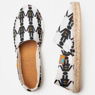 LGBTQ Lesbian Silhouette Patterned Espadrilles