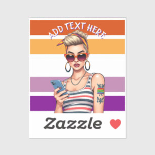LGBTQ Lesbian with Sarcastic Look Sticker