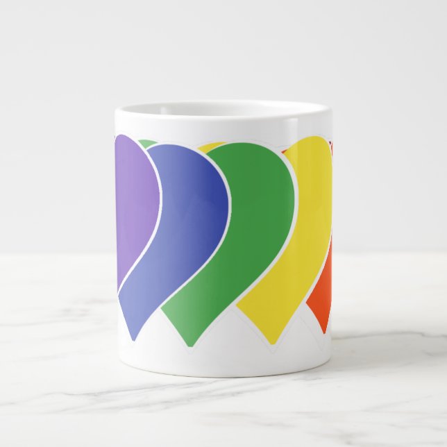 LGBTQ+ LGBTQ Gay Pride Equality Trans Transgender Giant Coffee Mug (Front)
