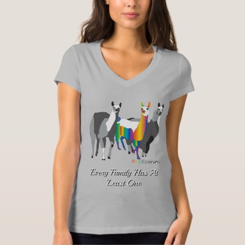 LGBTQ Llama T_shirt Every Family Has At Least One