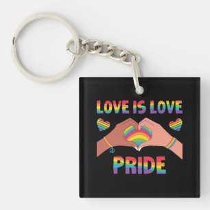 LGBTQ - Love Is Love - Pride Keychain