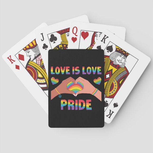 LGBTQ - Love Is Love - Pride Poker Cards (Back)