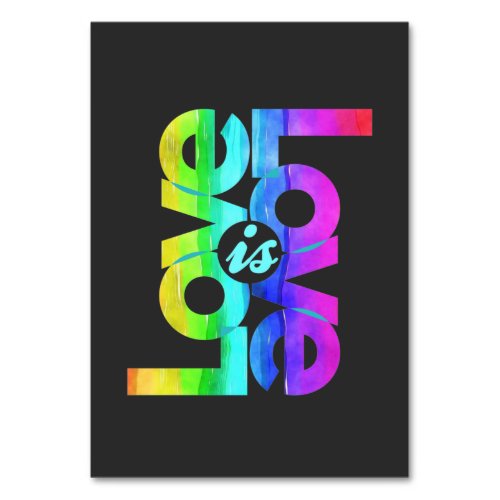 LGBTQ Love is Love Table Number
