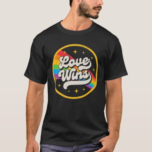 LGBTQ Love Wins Gay Pride LGBT Ally Rainbow Flag T_Shirt