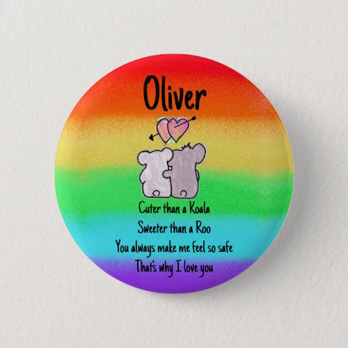LGBTQ Love You Button