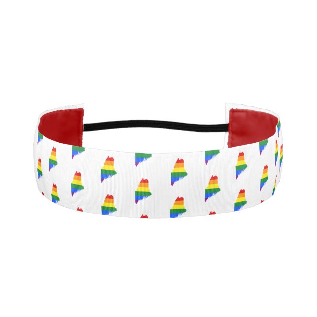 LGBTQ MAINE PRIDE  ATHLETIC HEADBAND (Front)